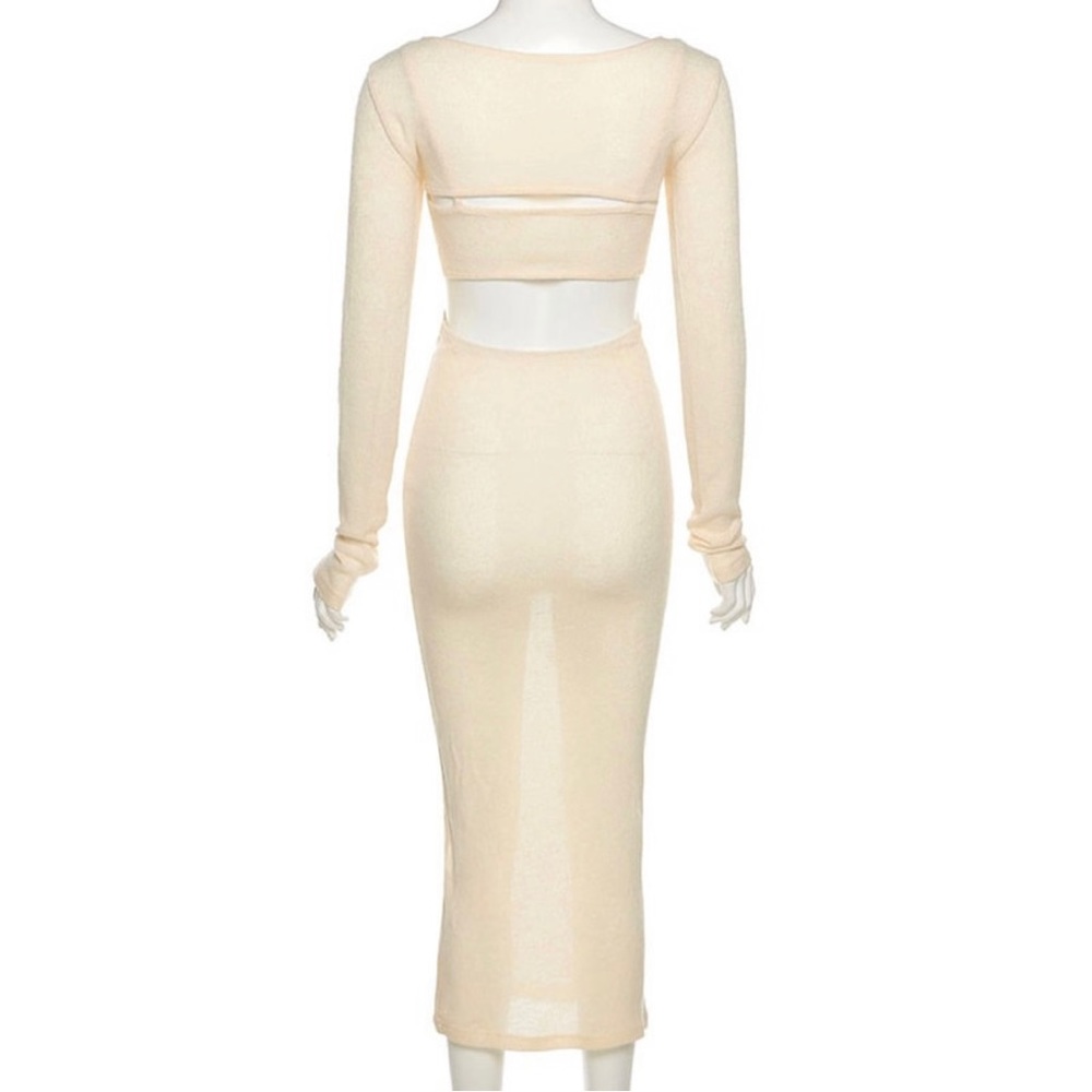 2PC Backless Knit Dress - Picture 10 of 12
